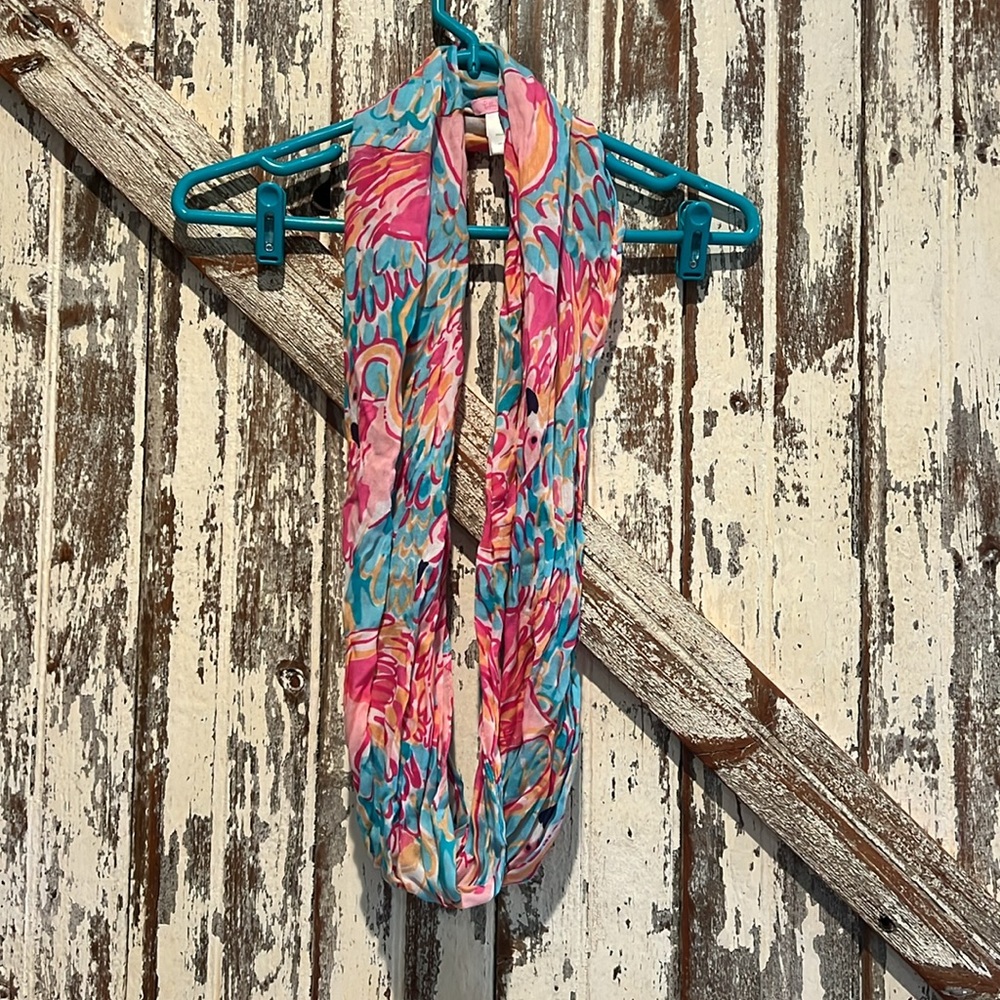 Lilly Pulitzer Infinity Scarf Flamingo Design